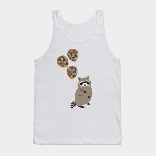 Autism Awareness Raccoon Tank Top